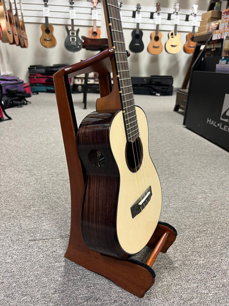 Custom South American Mahogany Wood Ukulele Stand by Lee Murdock - Mahogany Uke Stand
