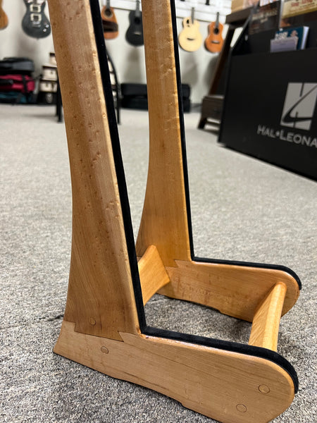 Custom Birdseye Maple Wood Ukulele Stand by Lee Murdock - Birdseye Maple Uke Stand