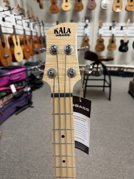 KALA SB-P-ORB Paisley Orange Burst Solid Body Electric U-Bass Ukulele w/Case