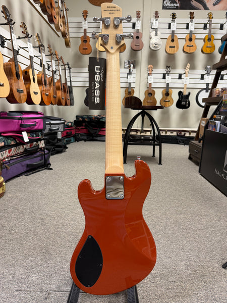 KALA SB-P-ORB Paisley Orange Burst Solid Body Electric U-Bass Ukulele w/Case