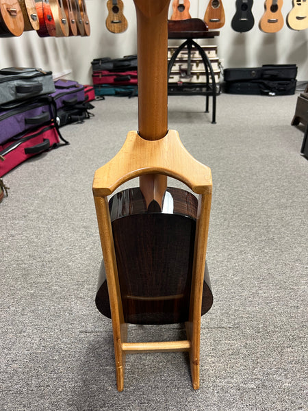 Custom Birdseye Maple Wood Ukulele Stand by Lee Murdock - Birdseye Maple Uke Stand