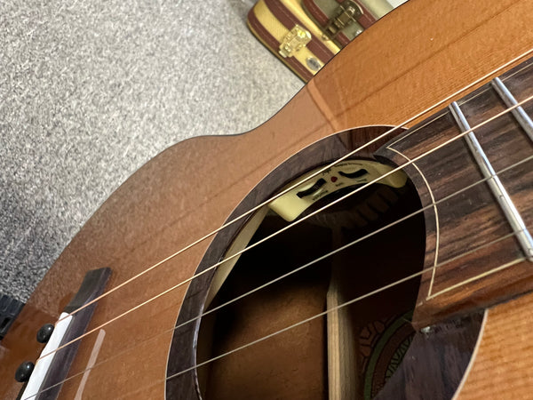 Flight Lily Solid Cedar/Mango Steel String Electric Baritone Ukulele w/Case