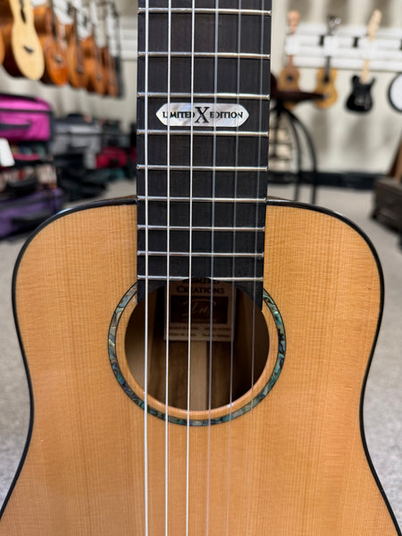 Romero Creations Daniel Ho 6 String Solid Spruce/Phoenix Dreadnought Nylon String Baritone Ukulele/Guitar w/Case - RC-DH6D-SP