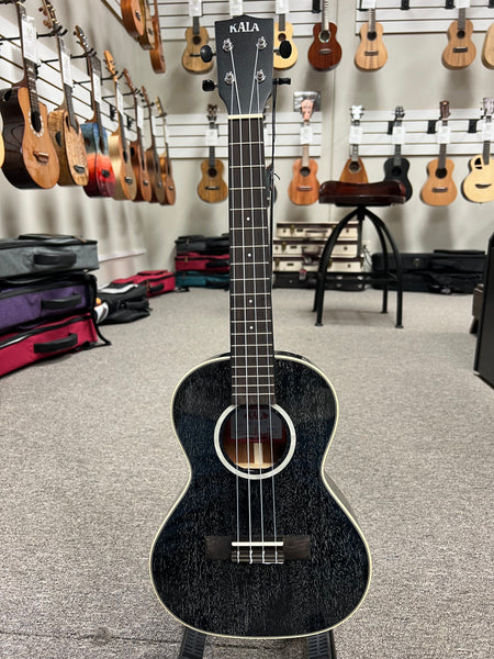 KALA KA-SDH-T Solid Salt and Pepper Doghair Mahogany Tenor Ukulele w/Case