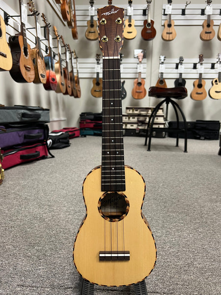 Millar SP-210L Solid Spruce/Acacia Soprano Long Neck Ukulele