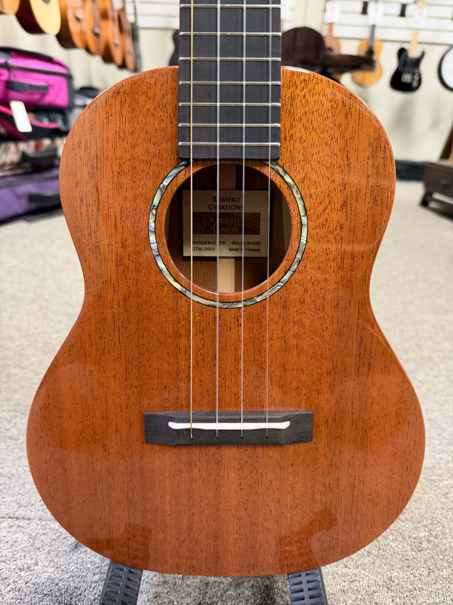 Romero Creations Solid Mahogany Grand Tenor Ukulele w/Case - RC-GT-M
