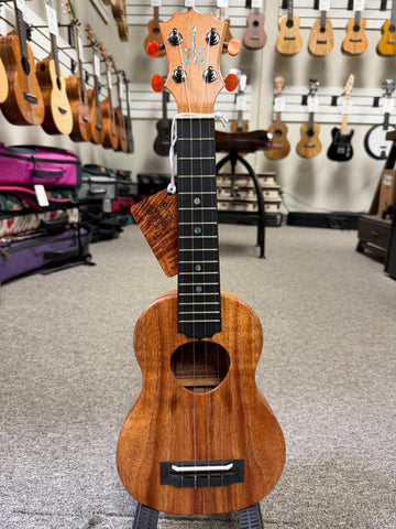 KoAloha KSM-10 Solid Koa Pikake Soprano Ukulele w/Case #1 - Made
