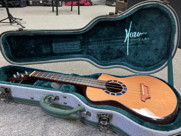 Hozen Green Label Custom Tenor Ukulele w/Case - Solid Red Cedar/Indian Rosewood