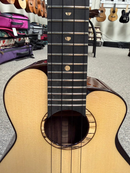 aNueNue UC-200 Concert Ukulele w/Case - Moon Bird Series -  Solid Spruce/Solid Rosewood