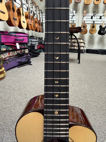 aNueNue UC-200 Concert Ukulele w/Case - Moon Bird Series -  Solid Spruce/Solid Rosewood