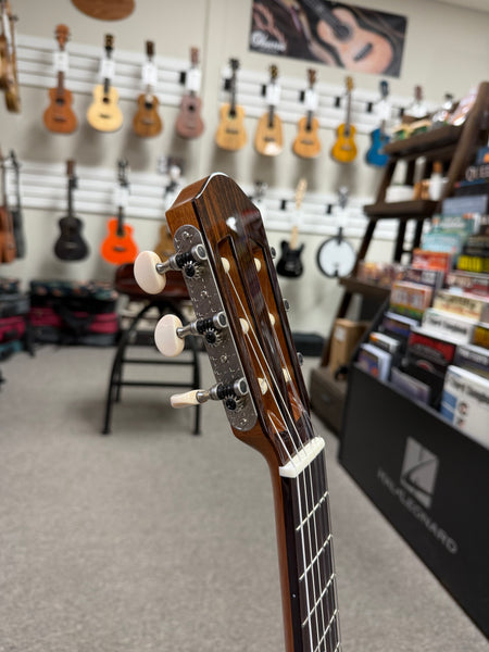 aNueNue Nino N520SP Solid Spruce/Mahogany 6 String Baritone Ukulele/Mini Guitar w/Case - Summer Pink