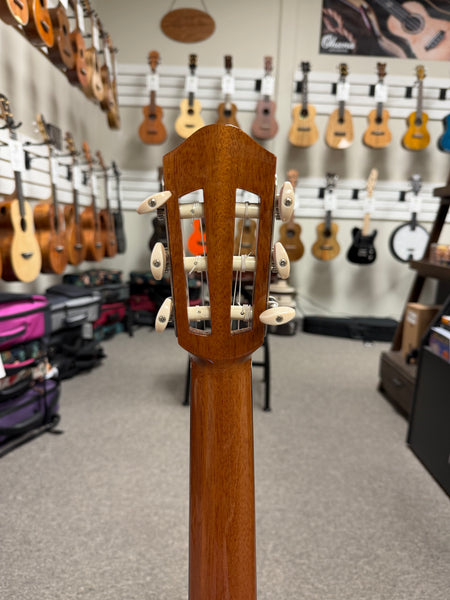 aNueNue Nino N520SP Solid Spruce/Mahogany 6 String Baritone Ukulele/Mini Guitar w/Case - Summer Pink