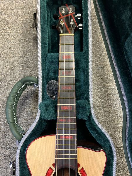 Hozen Green Label Custom Tenor Ukulele w/Case - Solid Aged German Spruce/Indian Rosewood