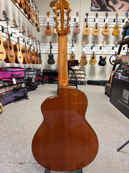 aNueNue Nino N520WW Solid Spruce/Mahogany 6 String Baritone Ukulele/Mini Guitar w/Case - Winter White