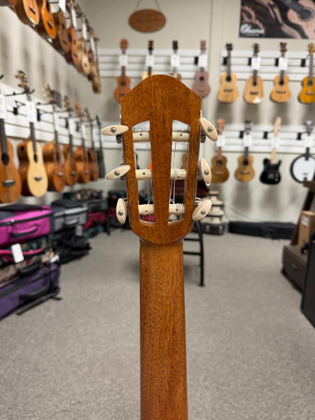 aNueNue Nino N520WW Solid Spruce/Mahogany 6 String Baritone Ukulele/Mini Guitar w/Case - Winter White