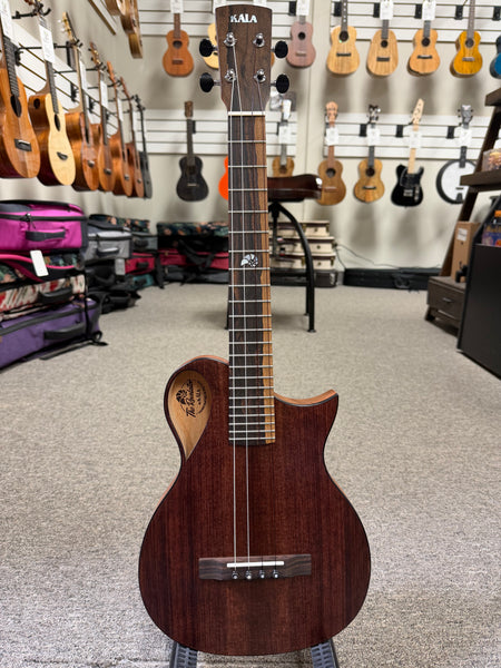 KALA Revelator Nautilus Sinker Redwood Electric Tenor Ukulele w/Case - Made In The U.S.A.
