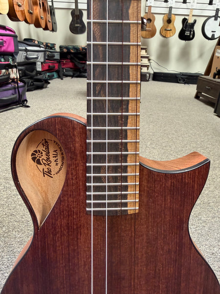 KALA Revelator Nautilus Sinker Redwood Electric Tenor Ukulele w/Case - Made In The U.S.A.