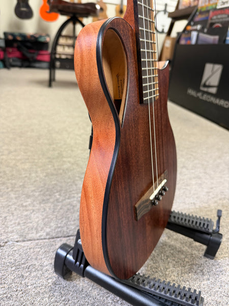 KALA Revelator Nautilus Sinker Redwood Electric Tenor Ukulele w/Case - Made In The U.S.A.