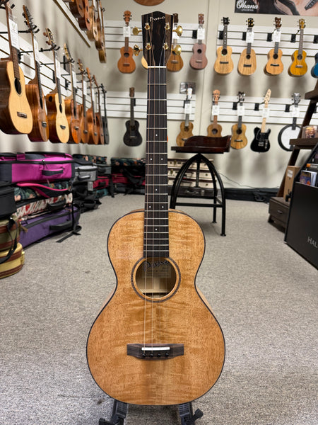 PONO UL4-3 Solid Mango Large Body Steel String Baritone Ukulele w/Case