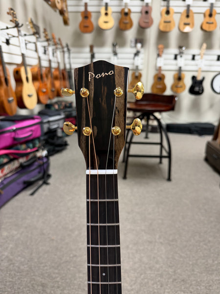 PONO UL4-3 Solid Mango Large Body Steel String Baritone Ukulele w/Case