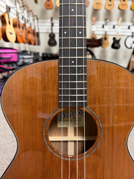 Pono BN4-1 Solid Cedar/Acacia Large Body Baritone Nui Ukulele w/Case