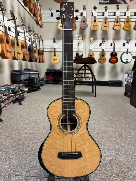 KALA KA-WCW-BMP-TXL Solid Birdseye Maple/Walnut Super Tenor Ukulele w/Case - West Coast Woods