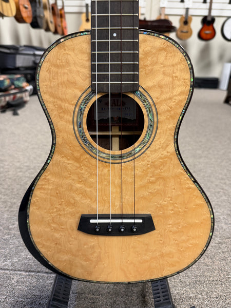 KALA KA-WCW-BMP-TXL Solid Birdseye Maple/Walnut Super Tenor Ukulele w/Case - West Coast Woods