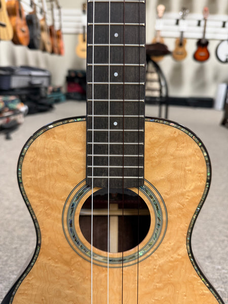 KALA KA-WCW-BMP-TXL Solid Birdseye Maple/Walnut Super Tenor Ukulele w/Case - West Coast Woods