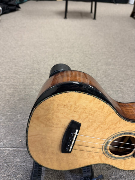 KALA KA-WCW-BMP-TXL Solid Birdseye Maple/Walnut Super Tenor Ukulele w/Case - West Coast Woods