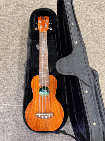 Kanile'a Custom SS Solid Koa Super Soprano Ukulele w/Case - Pre Loved - Made in Hawaii !!