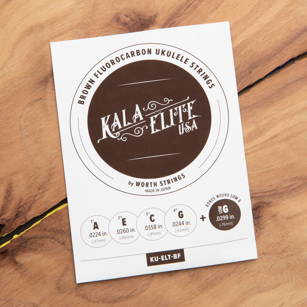 Kala Elite Tenor String Set - High and Low G Worth Brown Fluorocarbon ...