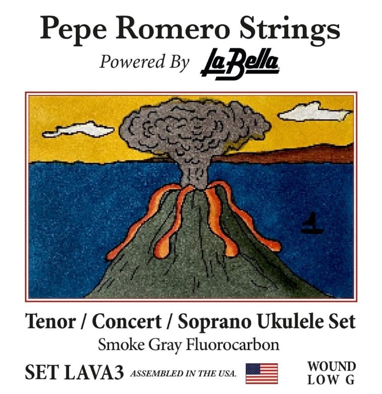 Pepe Romero LAVA3 Fluorocarbon Low G Strings - Smoke Gray Color - Lower Tension - Soprano/Concert/Tenor
