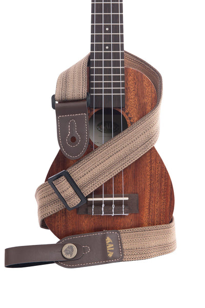 Kala Heather Brown Handmade Ukulele Strap - KA-STP-HBRN