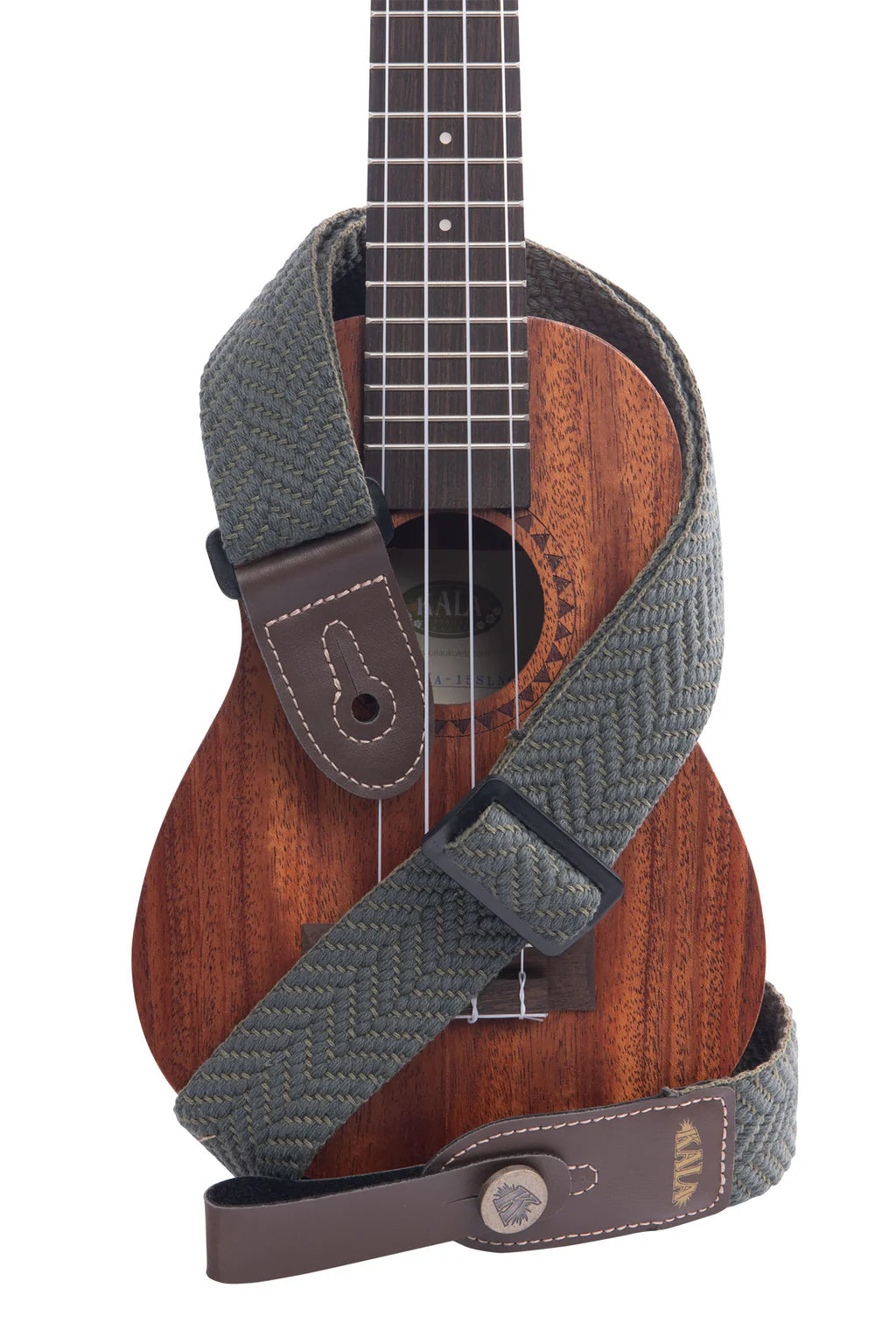 Kala Olive Herringbone Handmade Ukulele Strap - KA-STP-HOLV