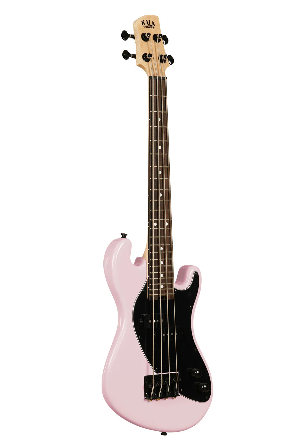 KALA Solid Body Pale Pink Electric U-Bass w/Case - UBASS-SB-LP