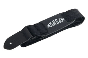 Kala Black Ukulele Strap - Adjustable - Black Cotton Fabric - K-STPC-BK - Aloha City Ukes