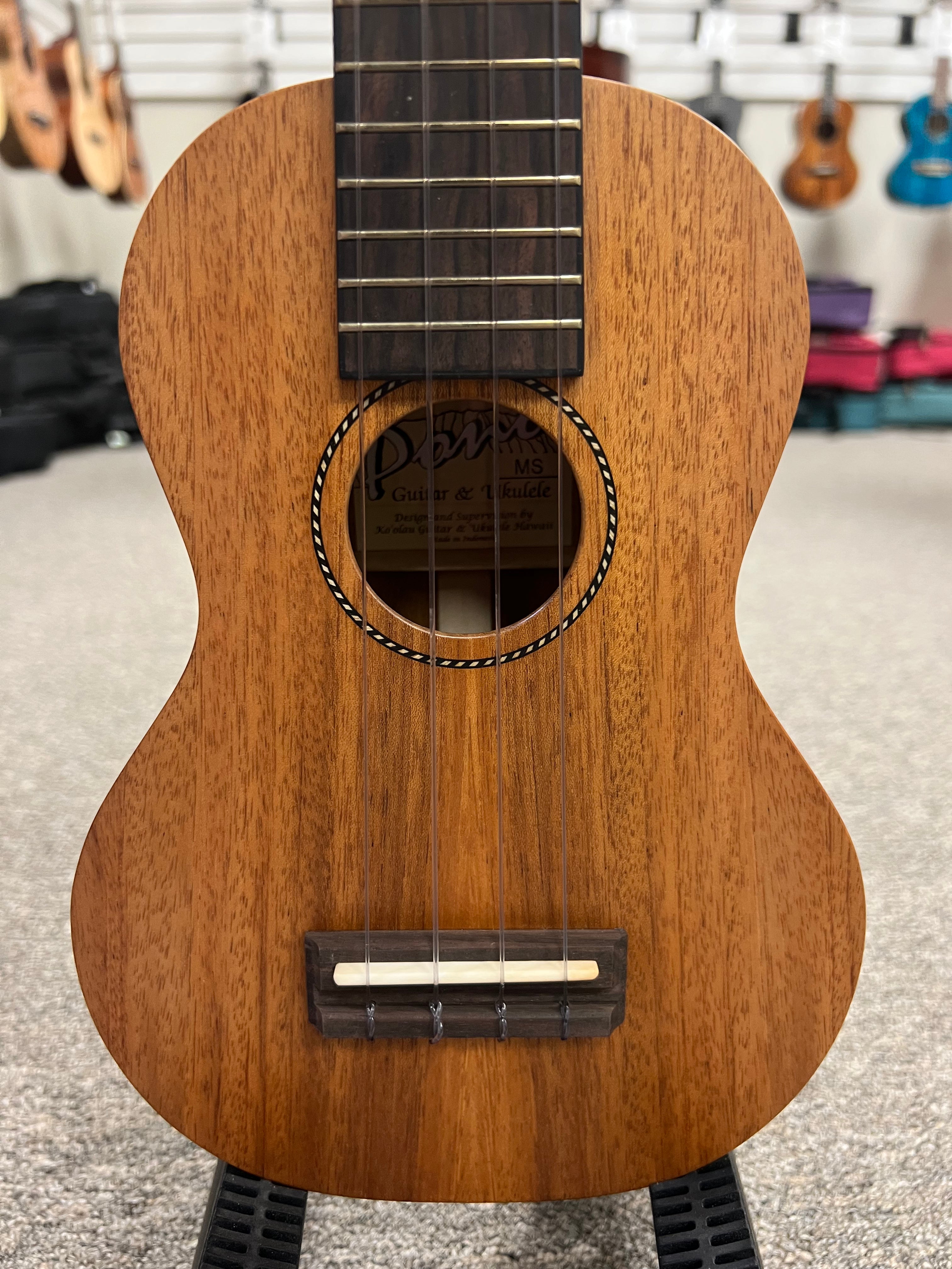 Pono MS Solid Mahogany Soprano Ukulele - Aloha City Ukes