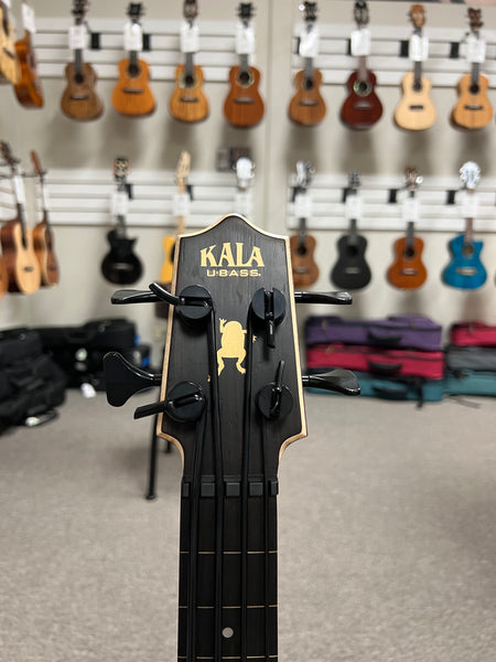 KALA Striped Ebony Fretless Acoustic-Electric U-Bass w/Case - UBASS - Aloha City Ukes