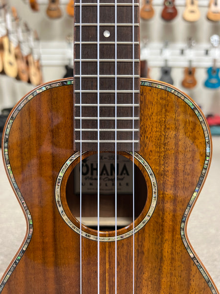 OHANA CK-350G Solid Koa Concert Ukulele w/Hard Shell Case - Aloha City Ukes