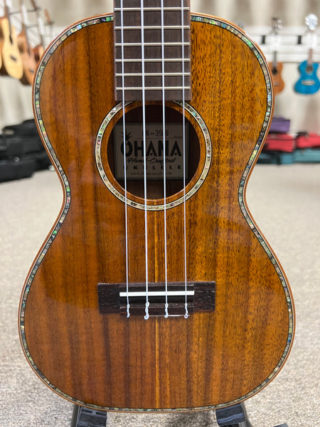 OHANA CK-350G Solid Koa Concert Ukulele w/Hard Shell Case - Aloha City Ukes