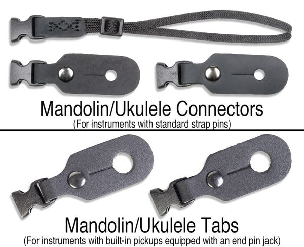 Neotech Ukulele Strap Ultra Adjustable - Ukulele/ Mandolin Strap Black - Aloha City Ukes
