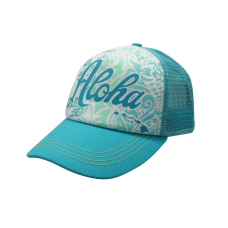 Aloha Blue Floral Hat - Fully Adjustable - Aloha City Ukes