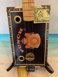 Cigar Box Electric Ukulele/Guitar/Dulcimer - 3 String - Heaven Forbid #24 - Aloha City Ukes