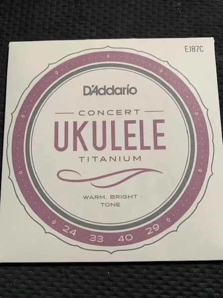 D'Addario Ukulele Strings Titanium - Warm, bright tone for Concert Uku - Aloha City Ukes