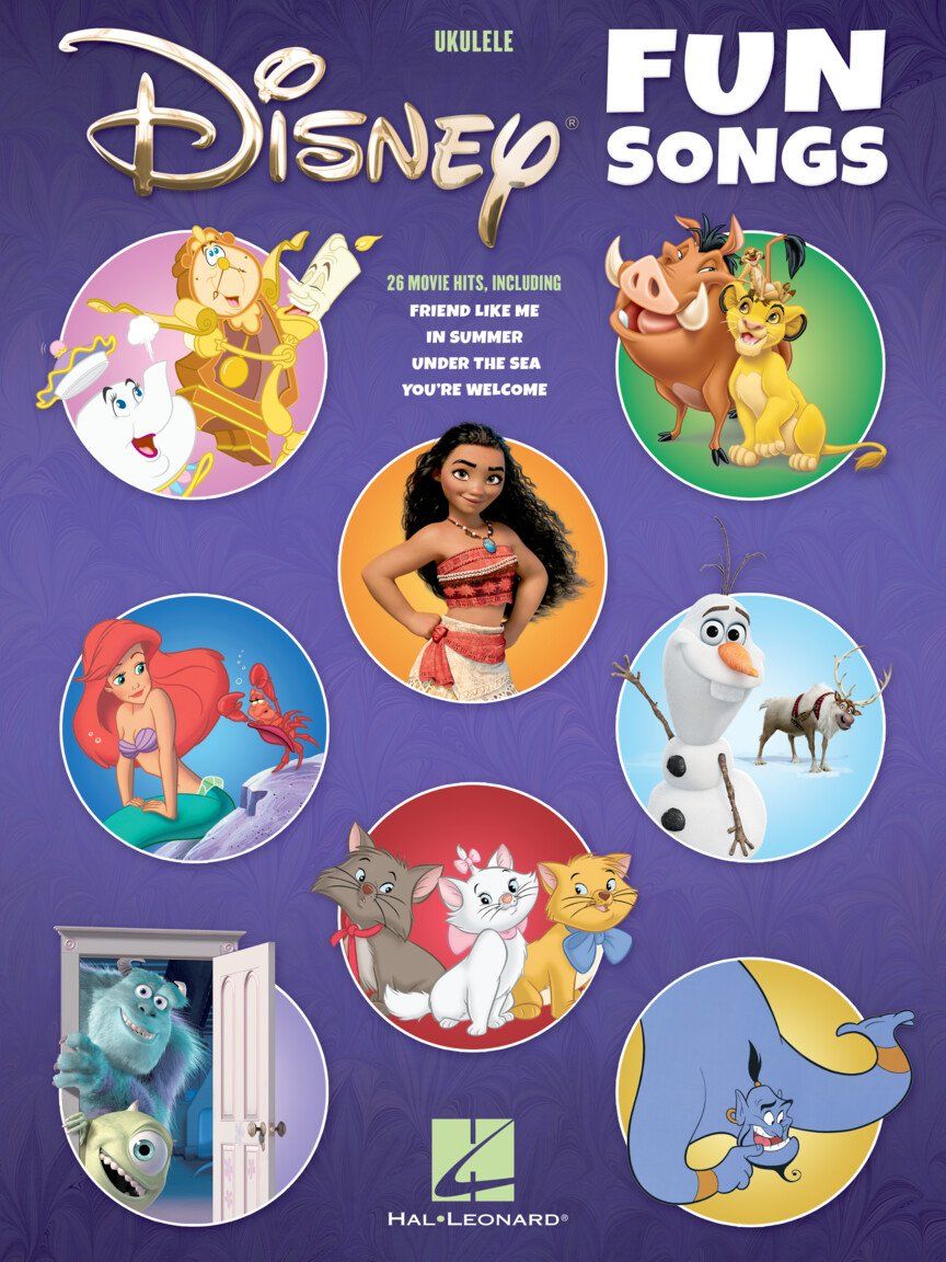Disney Fun Songs For Ukulele Easy Tablature Book - Aloha City Ukes