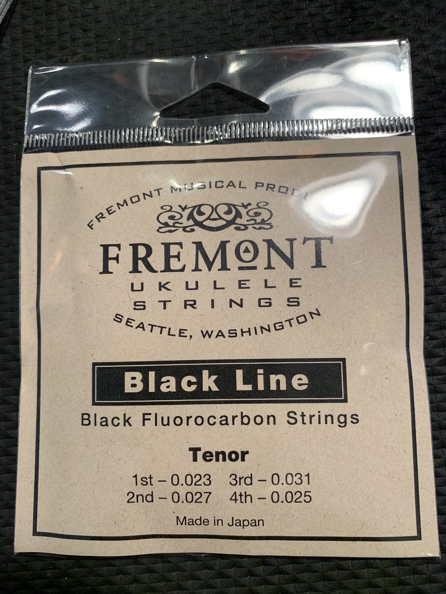 Fremont Tenor Black Line Flurocarbon Ukulele Strings - High G Set - Bl - Aloha City Ukes