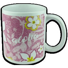 aloha coffee mug pink Island Style Pink Flower Coffee Mug