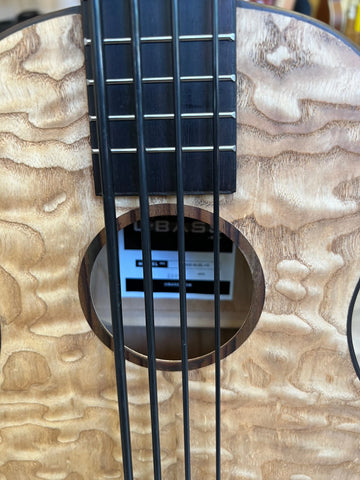 KALA Burled Tamo Ash Acoustic-Electric U-Bass w/Case - UBASS