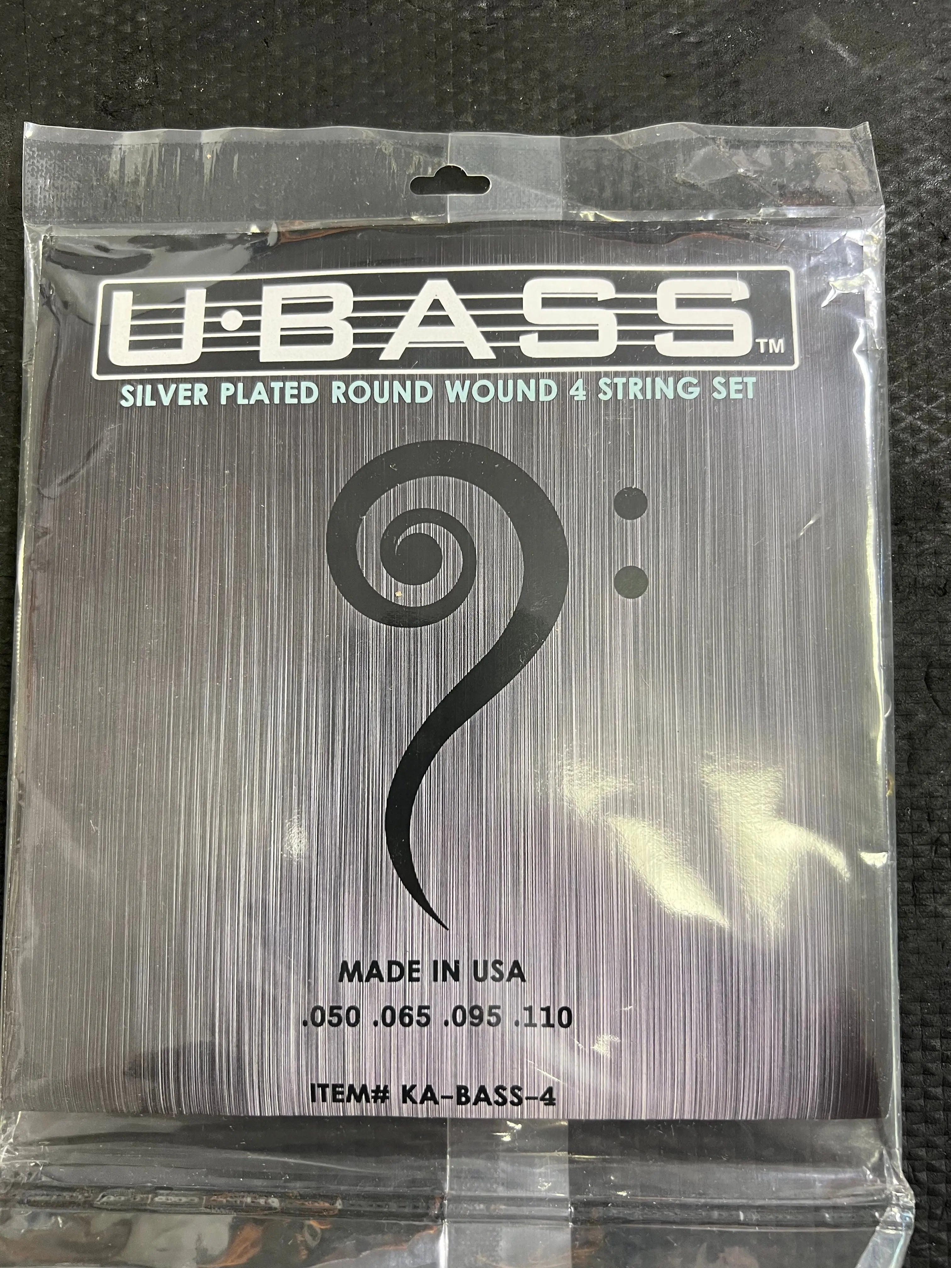 Amuic U-Bass Strings Set - Stainless Steel 4-String Set For Bass Guitar (Chrome)
