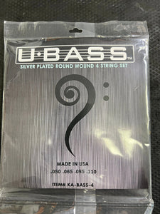 Kala UBass Metal Silver Plate Round Wound Strings - 4 Strings - KA-BASS-4 - Aloha City Ukes